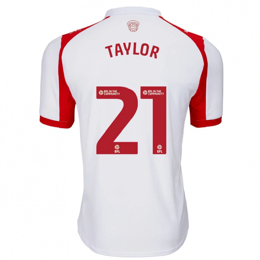 Danxen Uomo Maglia Charlie Taylor #21 Bianco Rosso Kit Gara Home 2025/26 Maglietta