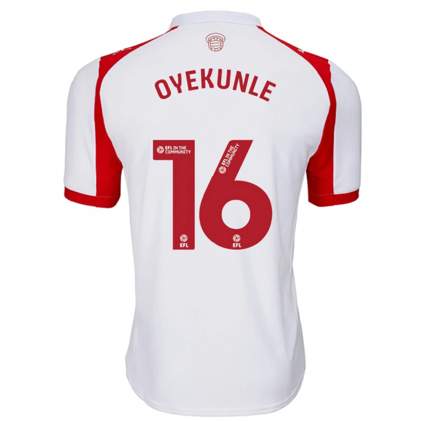 Danxen Uomo Maglia Nicholas Oyekunle #16 Bianco Rosso Kit Gara Home 2025/26 Maglietta