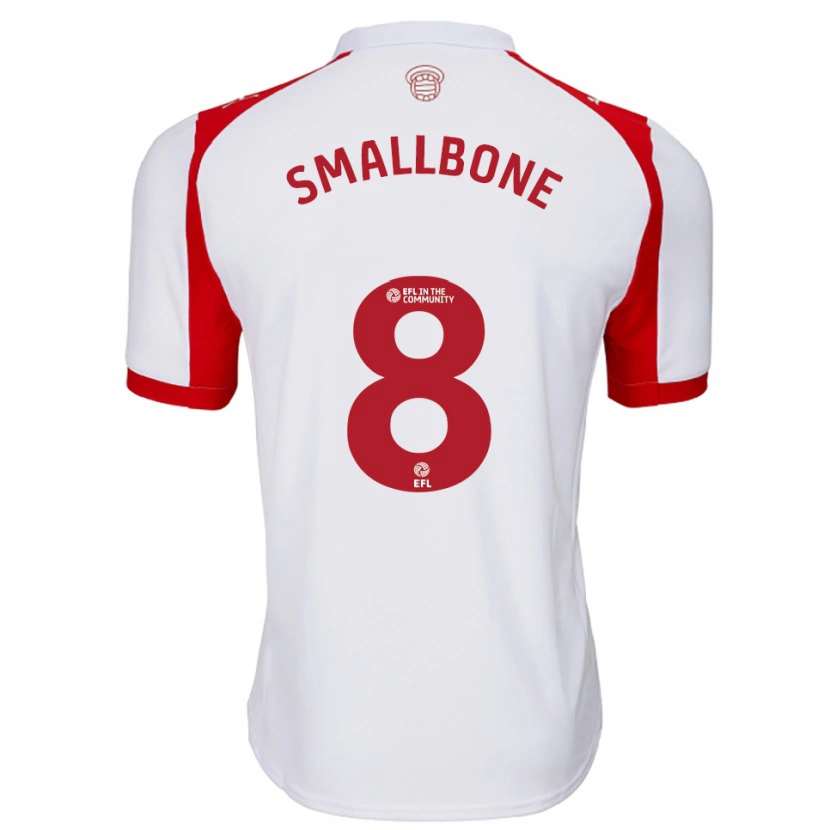 Danxen Uomo Maglia Will Smallbone #8 Bianco Rosso Kit Gara Home 2025/26 Maglietta