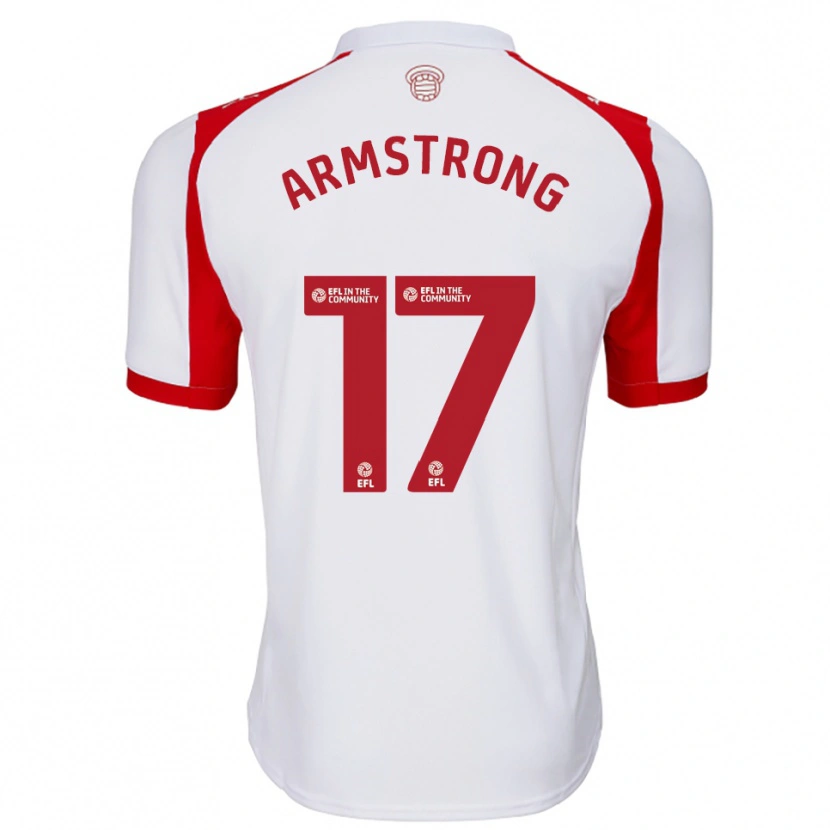 Danxen Uomo Maglia Stuart Armstrong #17 Bianco Rosso Kit Gara Home 2025/26 Maglietta