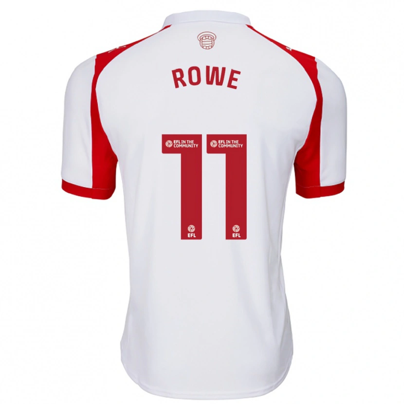 Danxen Uomo Maglia Rachel Rowe #11 Bianco Rosso Kit Gara Home 2025/26 Maglietta