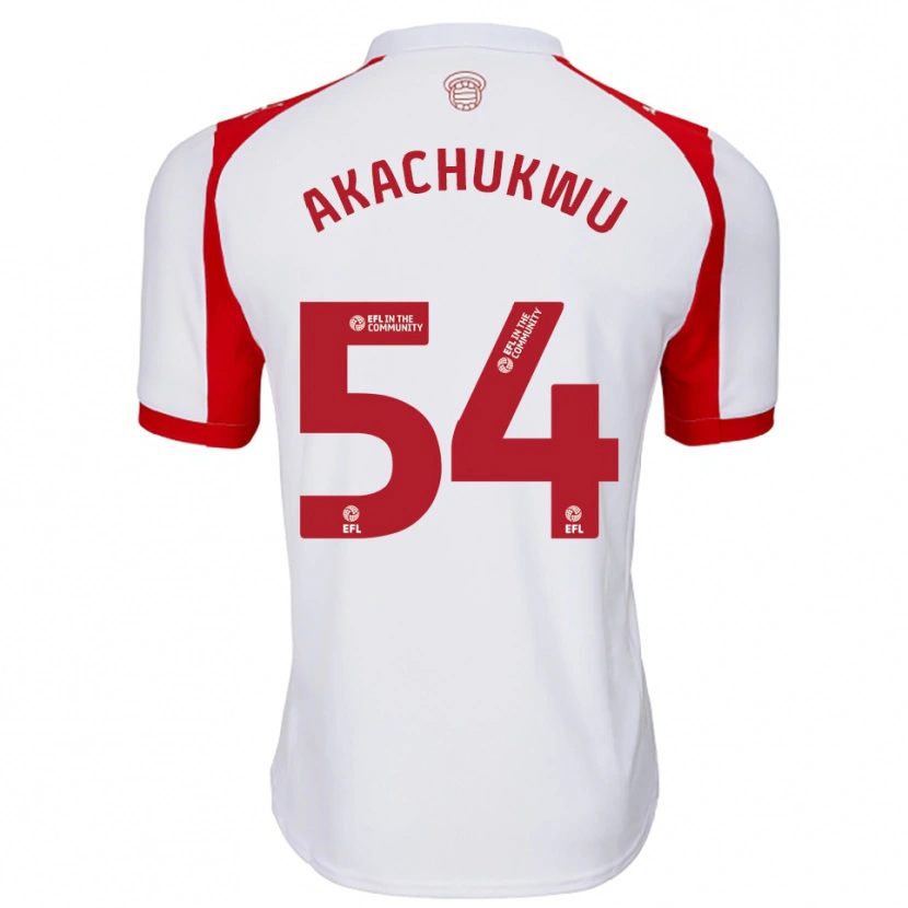 Danxen Uomo Maglia Romeo Akachukwu #54 Bianco Rosso Kit Gara Home 2025/26 Maglietta
