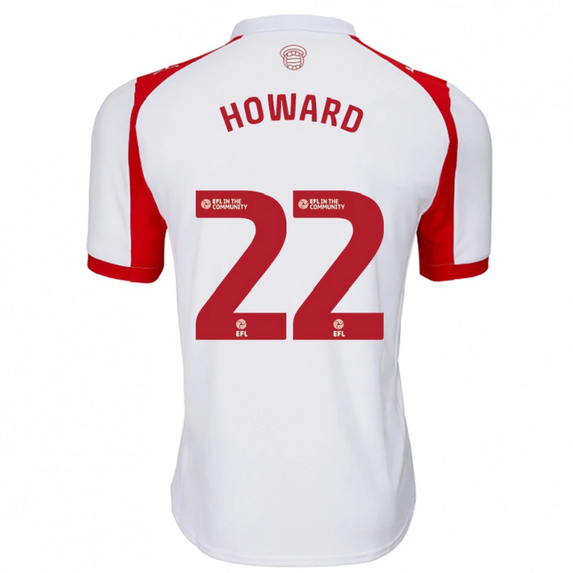 Danxen Uomo Maglia Bethany-May Howard #22 Bianco Rosso Kit Gara Home 2025/26 Maglietta