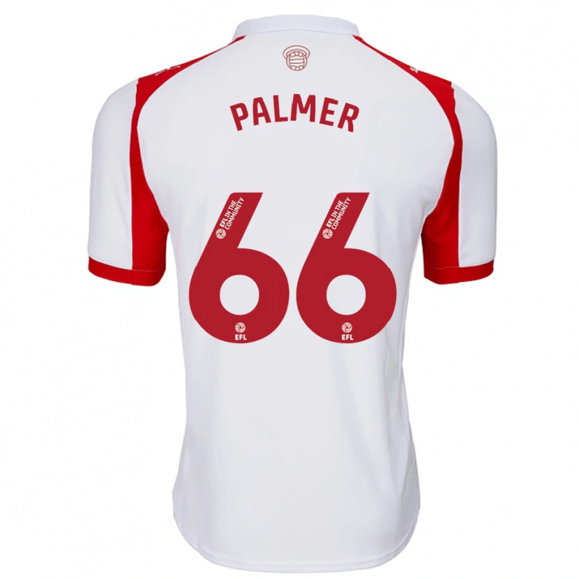 Danxen Uomo Maglia Aimee Palmer #66 Bianco Rosso Kit Gara Home 2025/26 Maglietta