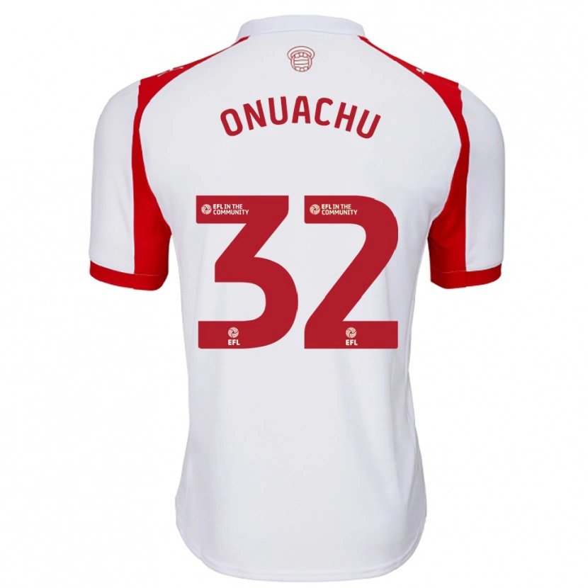 Danxen Uomo Maglia Paul Onuachu #32 Bianco Rosso Kit Gara Home 2025/26 Maglietta