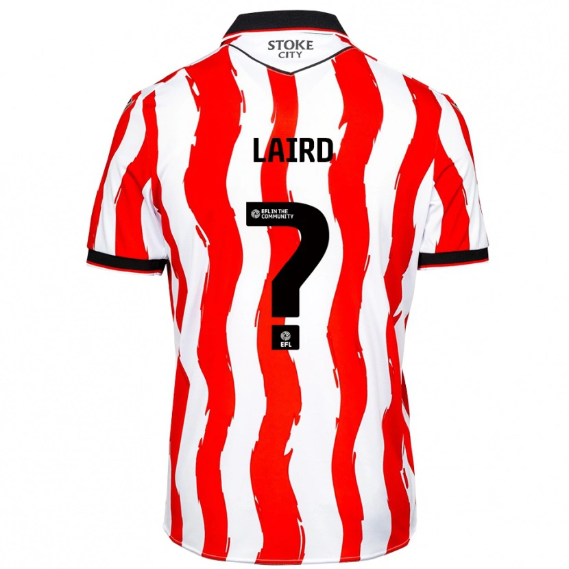 Danxen Uomo Maglia Logan Laird #0 Bianco Rosso Kit Gara Home 2025/26 Maglietta