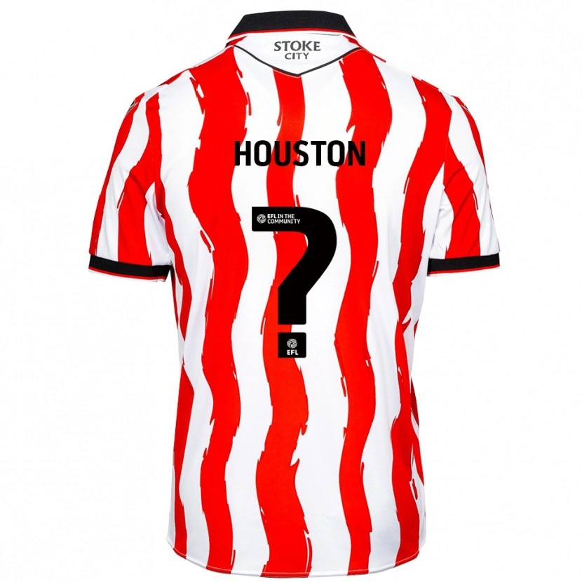 Danxen Uomo Maglia Ben Houston #0 Bianco Rosso Kit Gara Home 2025/26 Maglietta