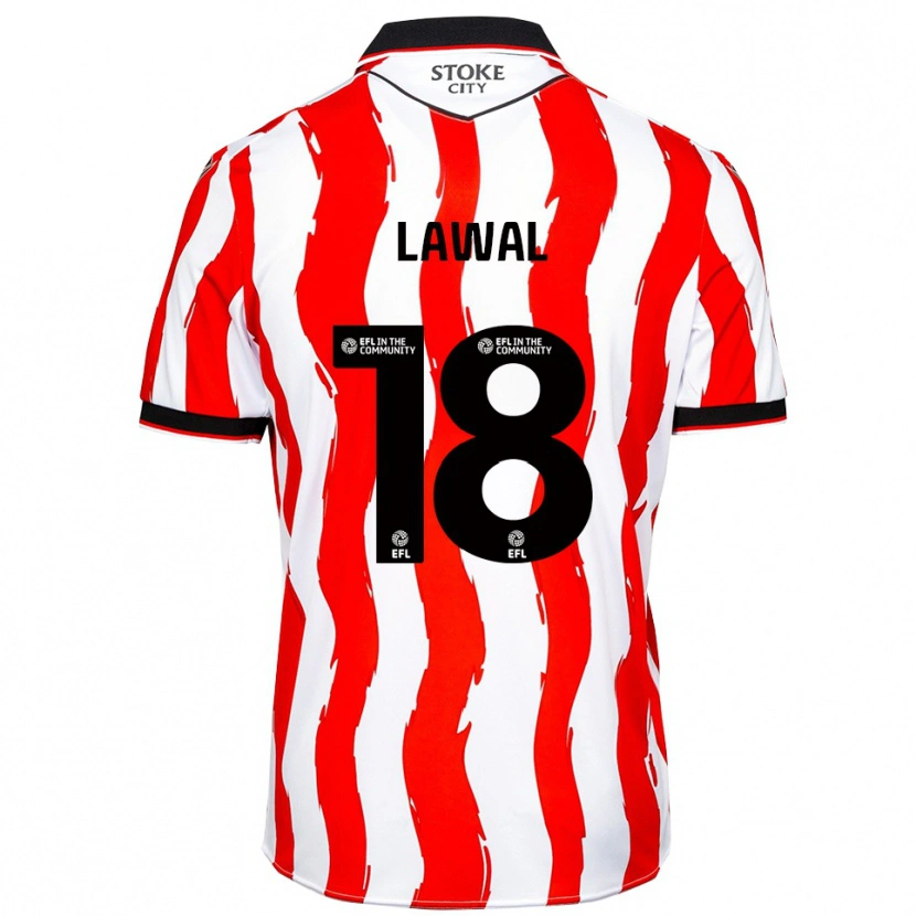 Danxen Uomo Maglia Bosun Lawal #18 Bianco Rosso Kit Gara Home 2025/26 Maglietta