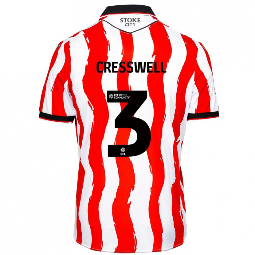 Danxen Uomo Maglia Aaron Cresswell #3 Bianco Rosso Kit Gara Home 2025/26 Maglietta
