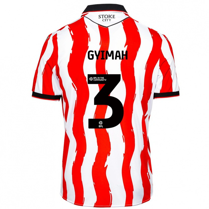 Danxen Uomo Maglia Francis Gyimah #3 Bianco Rosso Kit Gara Home 2025/26 Maglietta