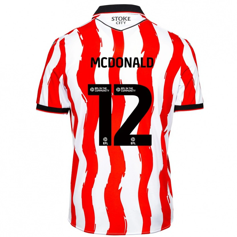 Danxen Uomo Maglia Kayleigh Mcdonald #12 Bianco Rosso Kit Gara Home 2025/26 Maglietta