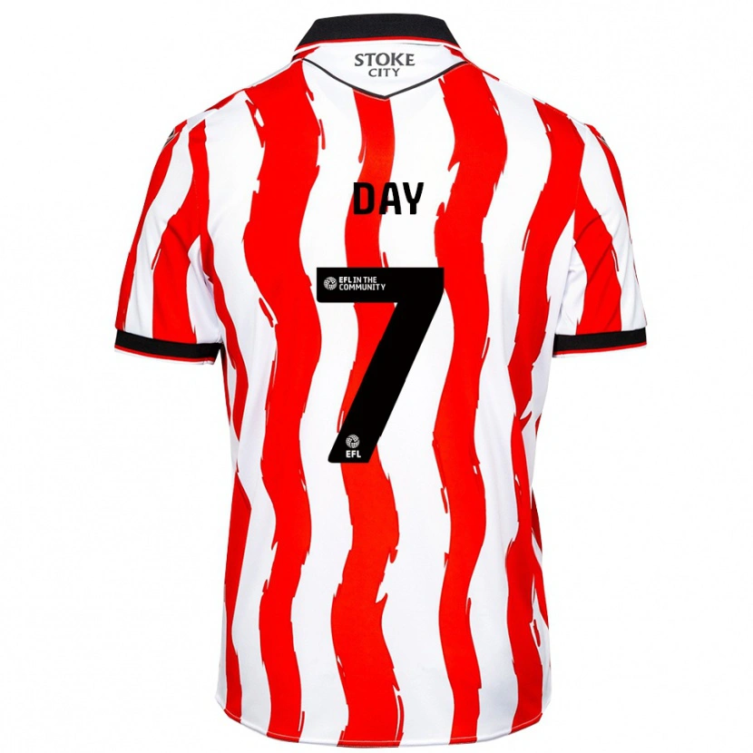 Danxen Uomo Maglia Connor Day #7 Bianco Rosso Kit Gara Home 2025/26 Maglietta