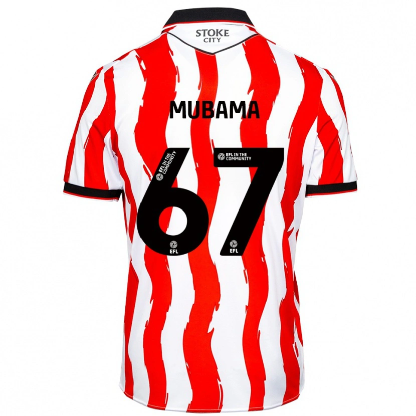 Danxen Uomo Maglia Divin Mubama #67 Bianco Rosso Kit Gara Home 2025/26 Maglietta