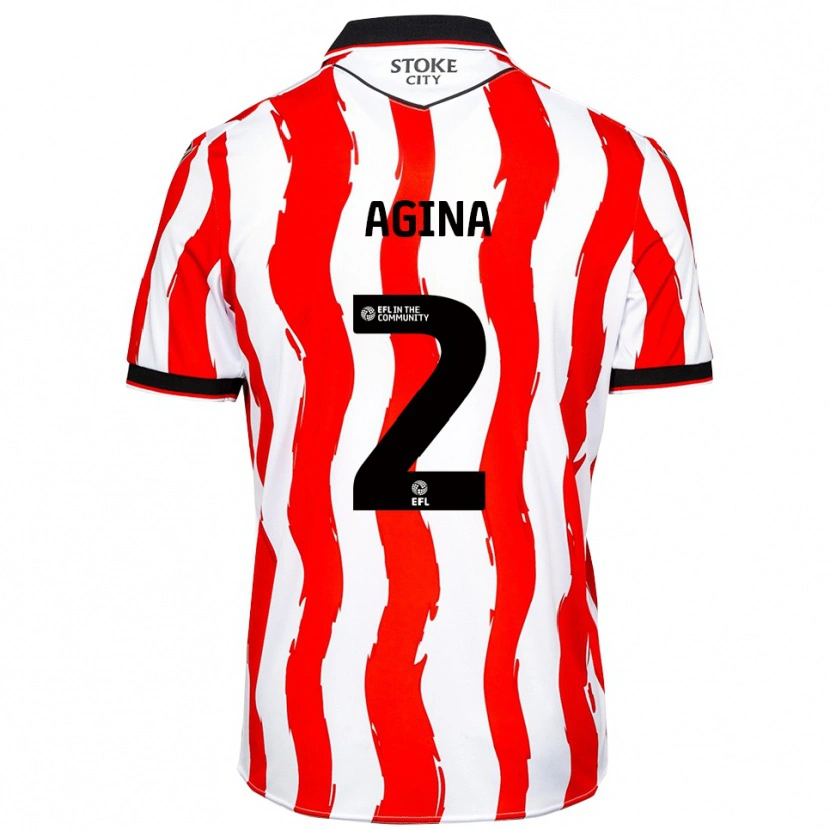 Danxen Uomo Maglia Sydney Agina #2 Bianco Rosso Kit Gara Home 2025/26 Maglietta