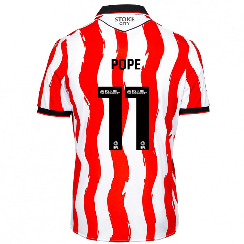 Danxen Uomo Maglia Ollie Pope #11 Bianco Rosso Kit Gara Home 2025/26 Maglietta