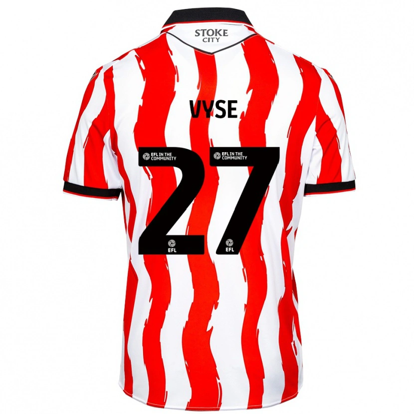 Danxen Uomo Maglia Ryah Vyse #27 Bianco Rosso Kit Gara Home 2025/26 Maglietta