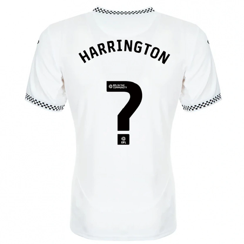 Danxen Uomo Maglia Theo Harrington #0 Bianco Arancione Kit Gara Home 2025/26 Maglietta