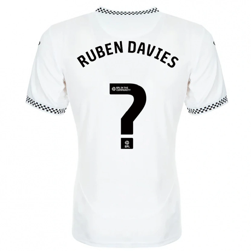 Danxen Uomo Maglia Ruben Davies #0 Bianco Arancione Kit Gara Home 2025/26 Maglietta