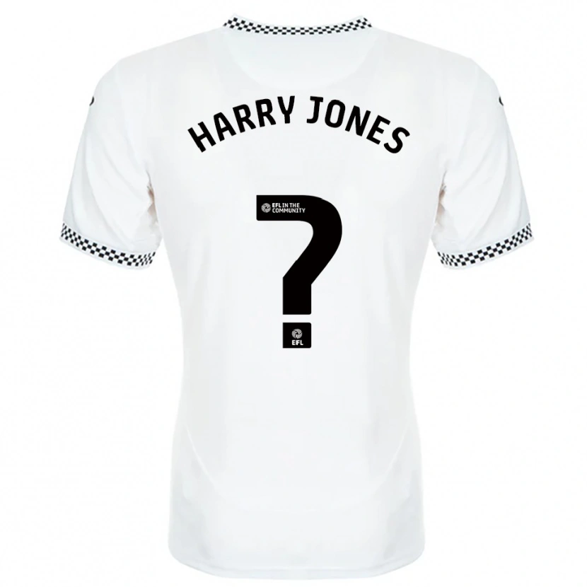 Danxen Uomo Maglia Harry Jones #0 Bianco Arancione Kit Gara Home 2025/26 Maglietta