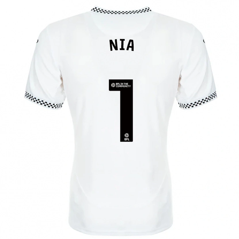 Danxen Uomo Maglia Ffion Rees Nia #1 Bianco Arancione Kit Gara Home 2025/26 Maglietta