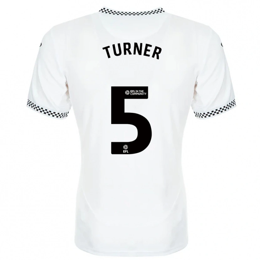 Danxen Uomo Maglia Steph Turner #5 Bianco Arancione Kit Gara Home 2025/26 Maglietta