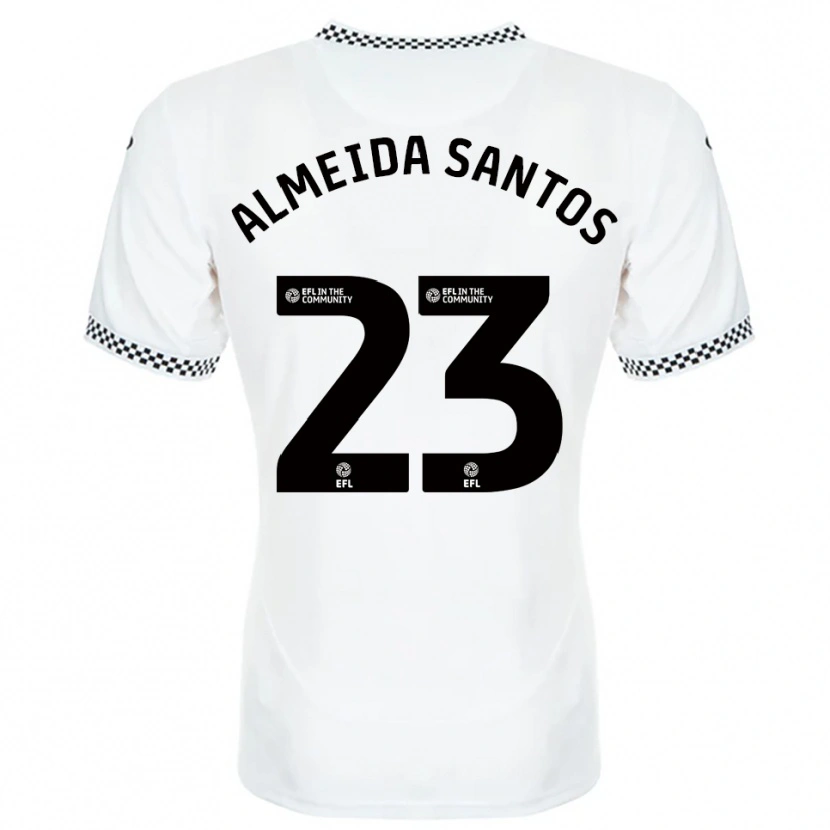 Danxen Uomo Maglia Ricardo Santos #23 Bianco Arancione Kit Gara Home 2025/26 Maglietta