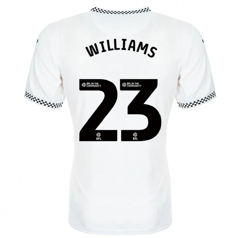 Danxen Uomo Maglia Jessica Williams #23 Bianco Arancione Kit Gara Home 2025/26 Maglietta