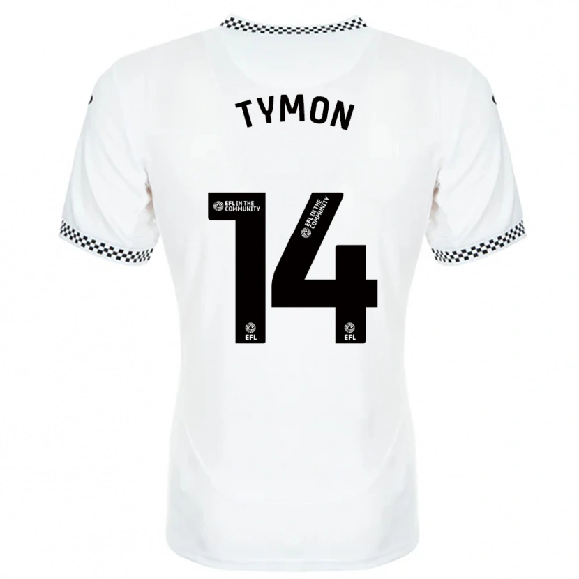 Danxen Uomo Maglia Josh Tymon #14 Bianco Arancione Kit Gara Home 2025/26 Maglietta