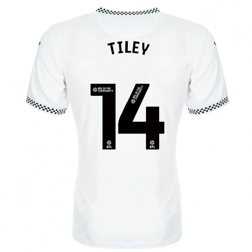 Danxen Uomo Maglia Chloe Tiley #14 Bianco Arancione Kit Gara Home 2025/26 Maglietta
