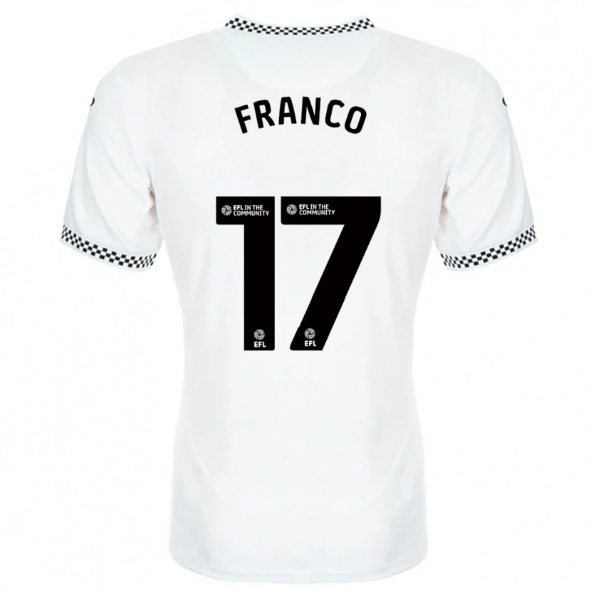 Danxen Uomo Maglia Gonçalo Franco #17 Bianco Arancione Kit Gara Home 2025/26 Maglietta