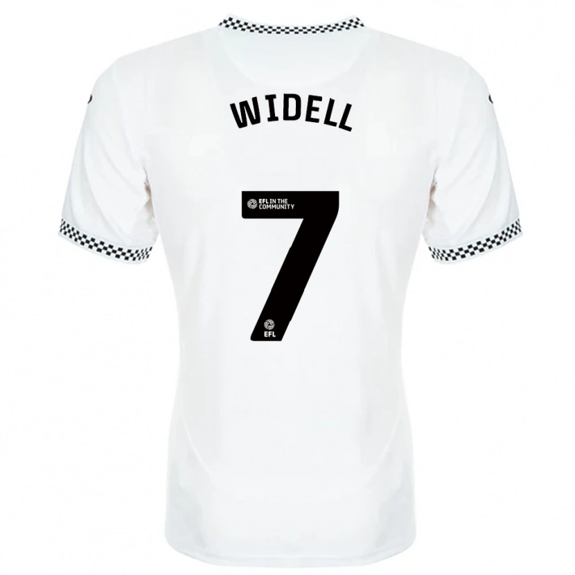 Danxen Uomo Maglia Melker Widell #7 Bianco Arancione Kit Gara Home 2025/26 Maglietta