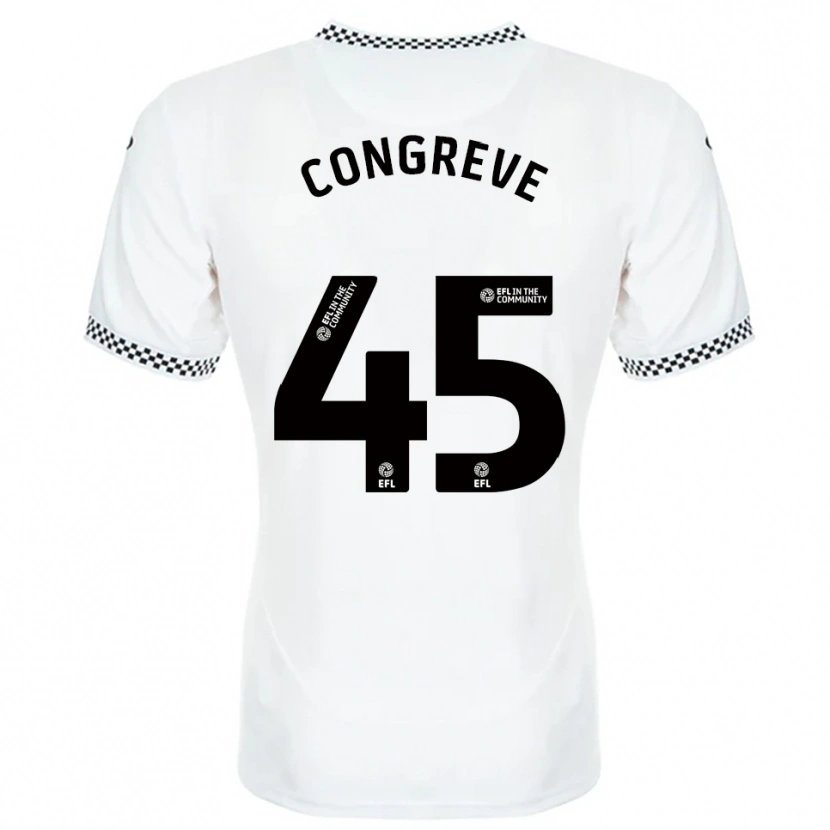 Danxen Uomo Maglia Cameron Congreve #45 Bianco Arancione Kit Gara Home 2025/26 Maglietta