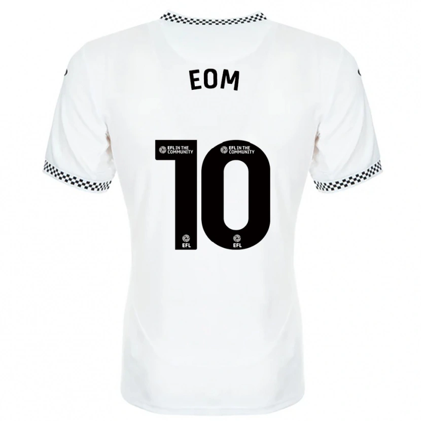 Danxen Uomo Maglia Ji-Sung Eom #10 Bianco Arancione Kit Gara Home 2025/26 Maglietta