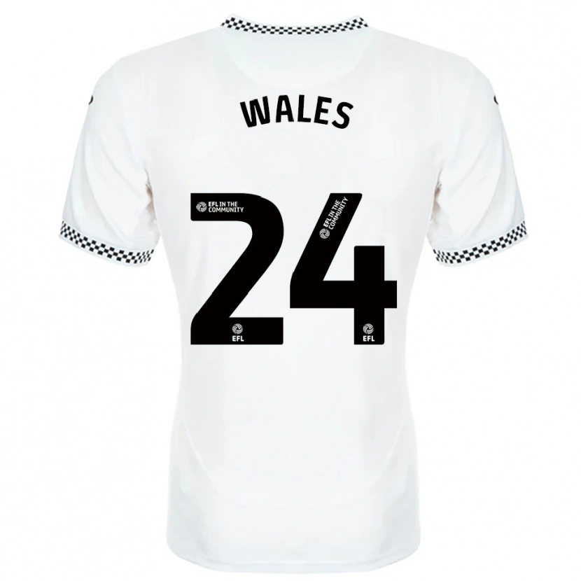 Danxen Uomo Maglia Bobby Wales #24 Bianco Arancione Kit Gara Home 2025/26 Maglietta