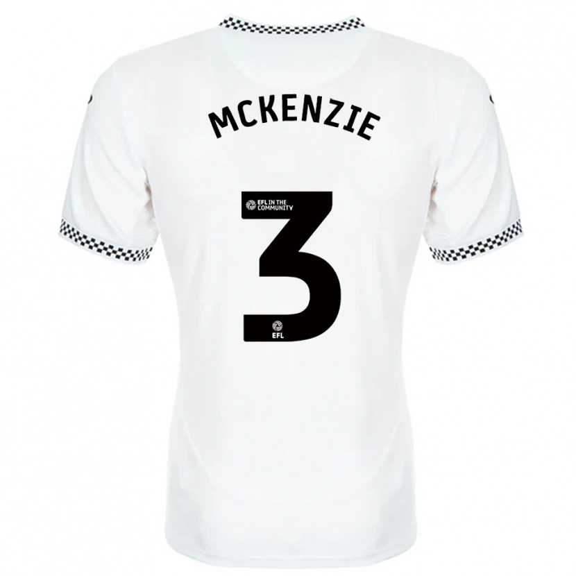 Danxen Uomo Maglia Blair Mckenzie #3 Bianco Arancione Kit Gara Home 2025/26 Maglietta