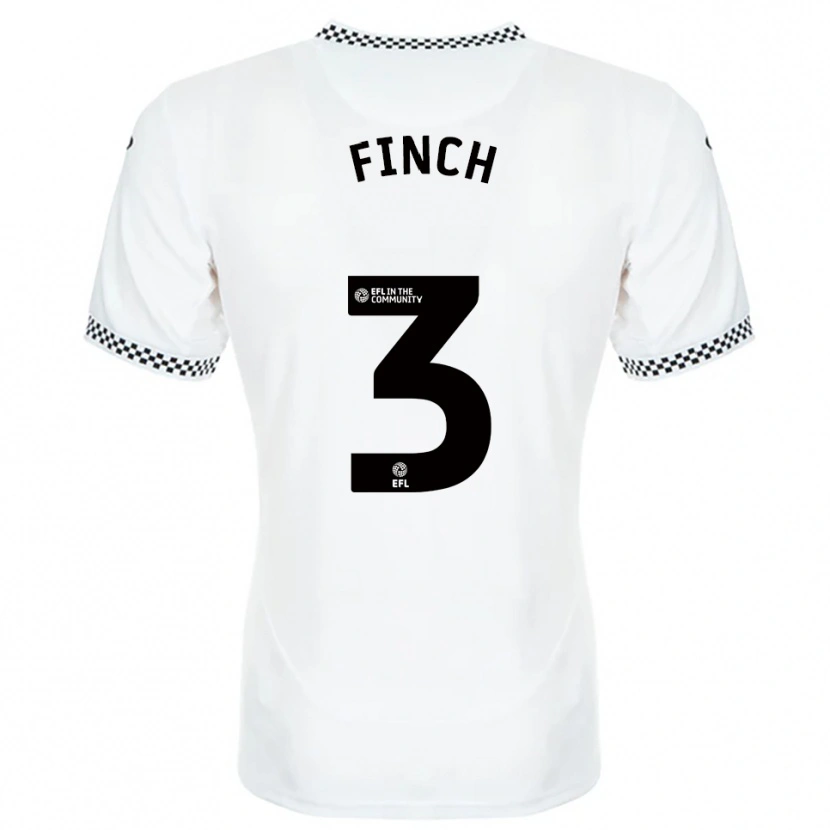 Danxen Uomo Maglia Lucy Finch #3 Bianco Arancione Kit Gara Home 2025/26 Maglietta