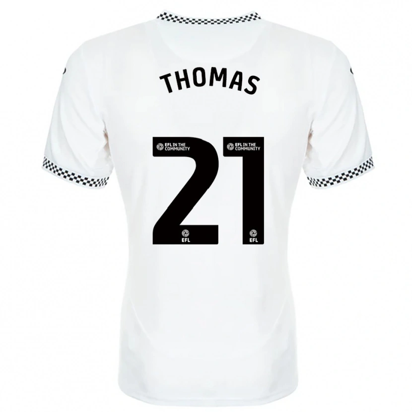 Danxen Uomo Maglia Emily Thomas #21 Bianco Arancione Kit Gara Home 2025/26 Maglietta