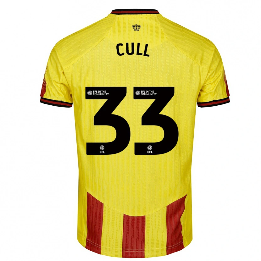 Danxen Uomo Maglia Hermione Cull #33 Giallo Rosso Kit Gara Home 2025/26 Maglietta