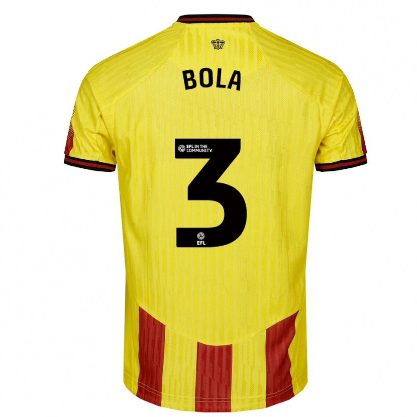 Danxen Uomo Maglia Marc Bola #3 Giallo Rosso Kit Gara Home 2025/26 Maglietta