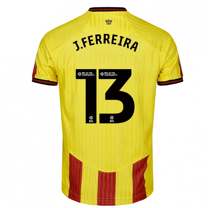 Danxen Uomo Maglia João Ferreira #13 Giallo Rosso Kit Gara Home 2025/26 Maglietta