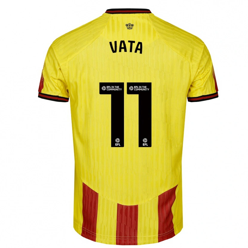 Danxen Uomo Maglia Rocco Vata #11 Giallo Rosso Kit Gara Home 2025/26 Maglietta
