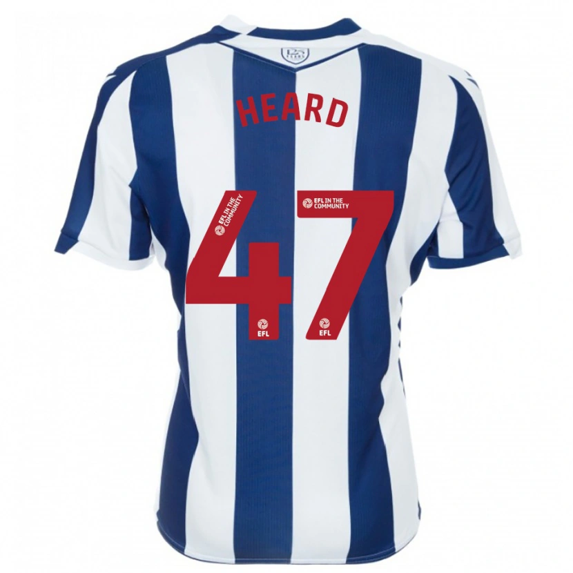 Danxen Uomo Maglia Fenton Heard #47 Blu Marino Bianco Kit Gara Home 2025/26 Maglietta