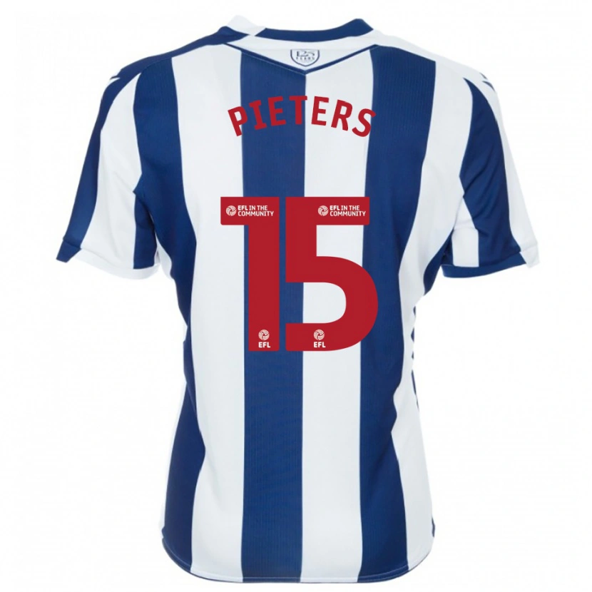 Danxen Uomo Maglia Erik Pieters #15 Blu Marino Bianco Kit Gara Home 2025/26 Maglietta