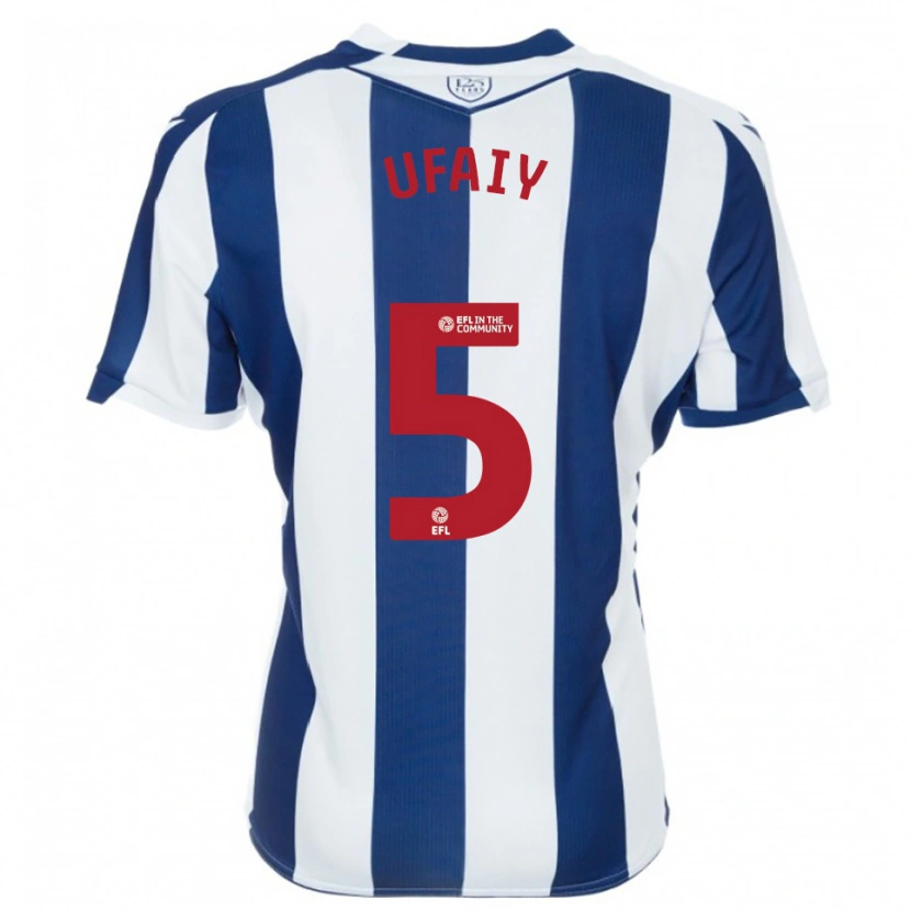 Danxen Uomo Maglia Kevin Ufaiy #5 Blu Marino Bianco Kit Gara Home 2025/26 Maglietta