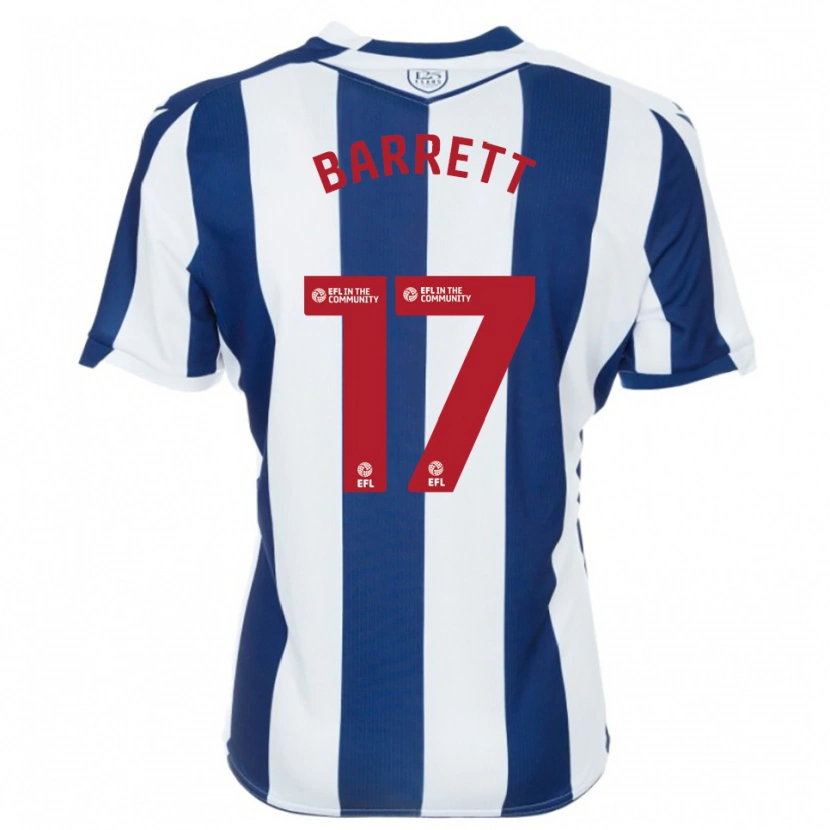 Danxen Uomo Maglia Josh Barrett #17 Blu Marino Bianco Kit Gara Home 2025/26 Maglietta