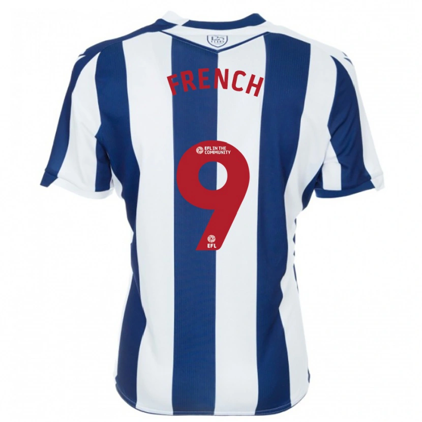 Danxen Uomo Maglia Harry French #9 Blu Marino Bianco Kit Gara Home 2025/26 Maglietta