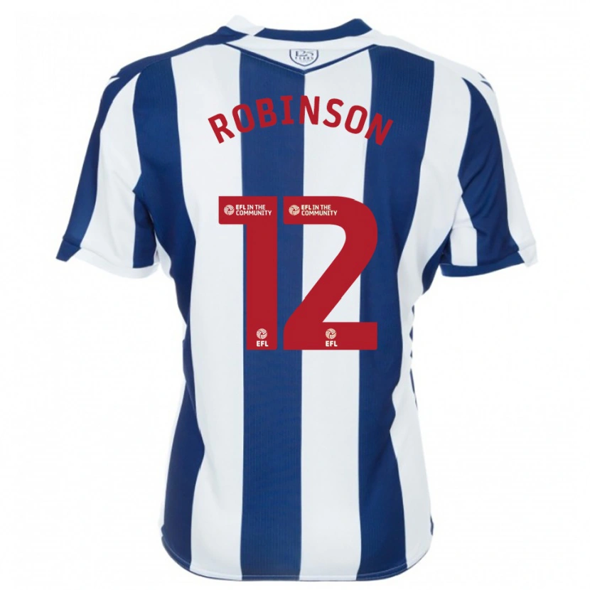 Danxen Uomo Maglia Leanne Robinson #12 Blu Marino Bianco Kit Gara Home 2025/26 Maglietta