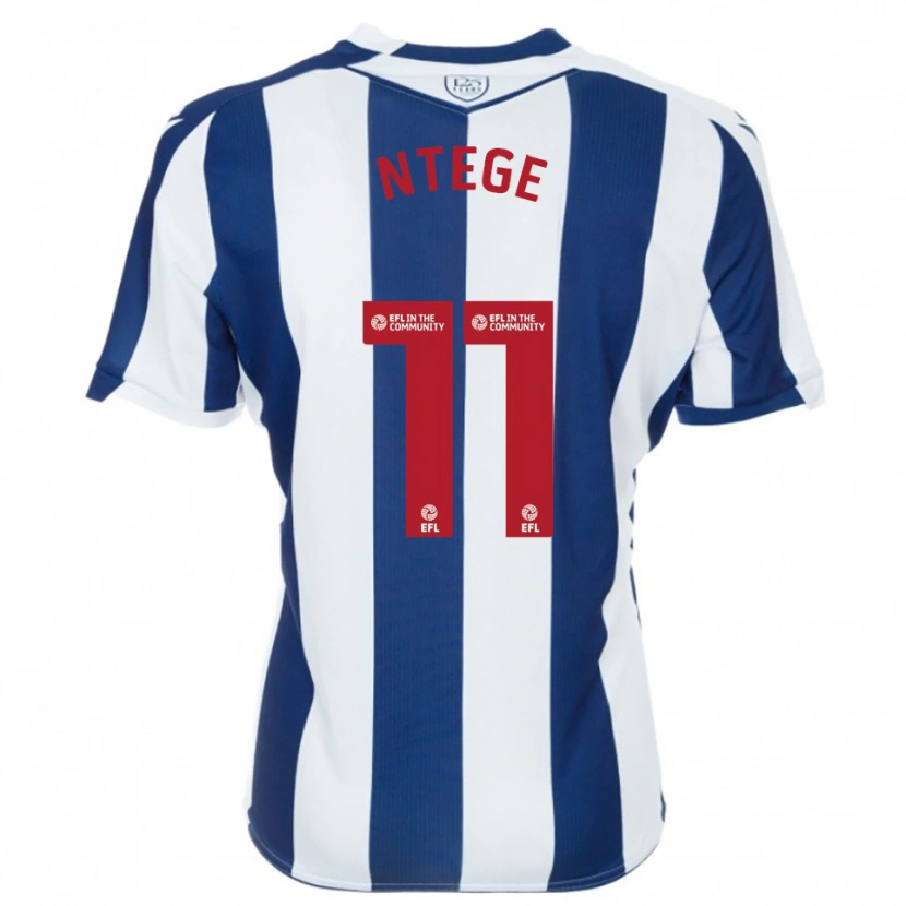 Danxen Uomo Maglia Torin Ntege #11 Blu Marino Bianco Kit Gara Home 2025/26 Maglietta