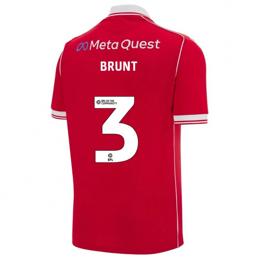 Danxen Uomo Maglia Lewis Brunt #3 Rosso Bianco Kit Gara Home 2025/26 Maglietta