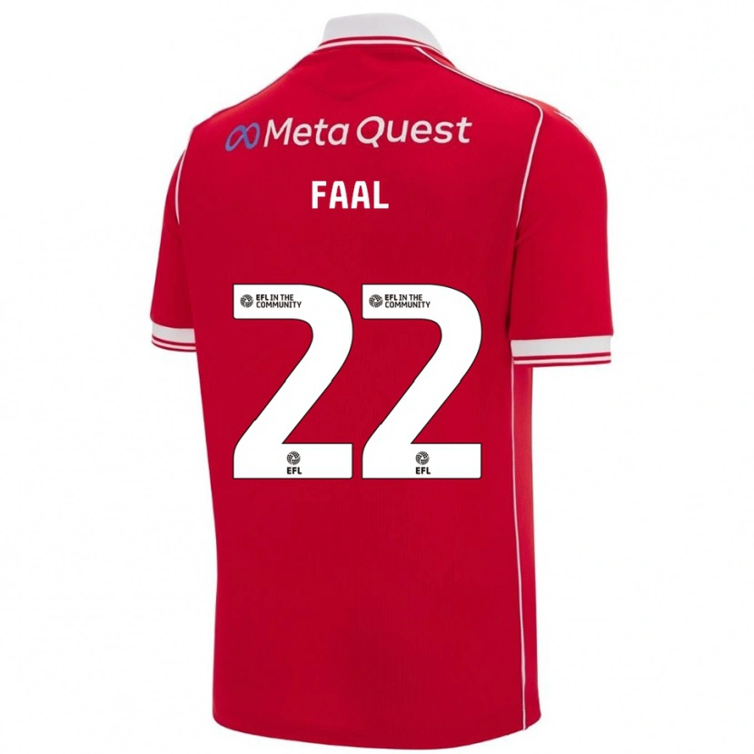 Danxen Uomo Maglia Mo Faal #22 Rosso Bianco Kit Gara Home 2025/26 Maglietta